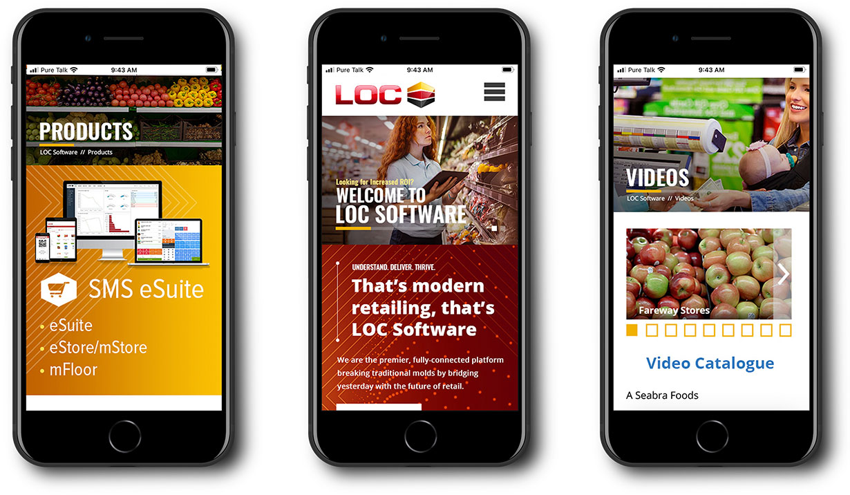 loc software mobile mockups